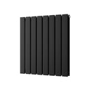 Typhoon - Black Designer Radiator H600mm x W544mm Double Panel - Feet Included