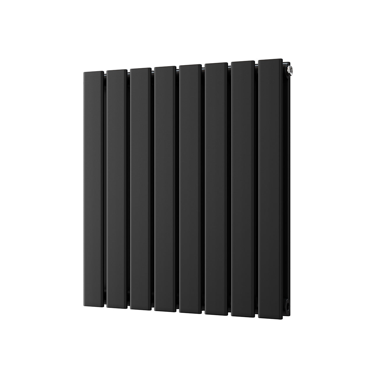 Black Horizontal Radiator H600mm x W544mm Double Panel - Typhoon | UK ...