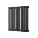 Typhoon - Black Designer Radiator H600mm x W544mm Single Panel - Feet Included