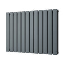Typhoon - Anthracite Designer Radiator H600mm x W816mm Double Panel - Feet Included