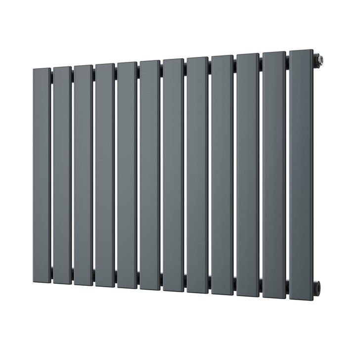 Typhoon - Anthracite Designer Radiator H600mm x W816mm Single Panel - Feet Included