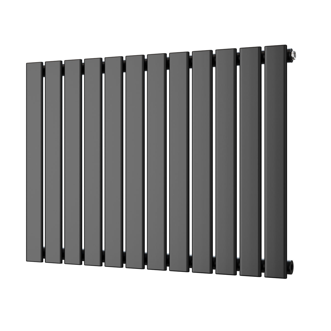 Typhoon - Black Designer Radiator H600mm x W816mm Single Panel - Feet Included