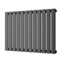 Typhoon - Black Designer Radiator H600mm x W816mm Single Panel - Feet Included