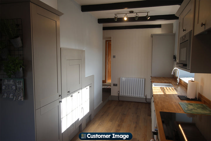 Typhoon - White Designer Radiator H600mm x W816mm Double Panel - Feet Included
