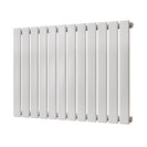 Typhoon - White Designer Radiator H600mm x W816mm Single Panel - Feet Included
