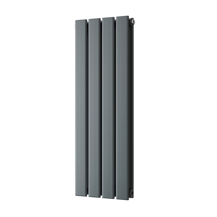 Typhoon - Anthracite Designer Radiator H800mm x W272mm Double Panel - Feet Included