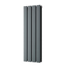 Typhoon - Anthracite Designer Radiator H800mm x W272mm Double Panel - Feet Included