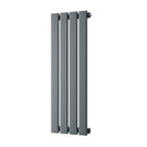 Typhoon - Anthracite Designer Radiator H800mm x W272mm Single Panel - Feet Included