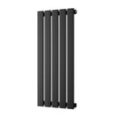 Typhoon - Black Designer Radiator H800mm x W340mm Single Panel - Feet Included