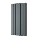 Typhoon - Anthracite Designer Radiator H800mm x W408mm Double Panel - Feet Included