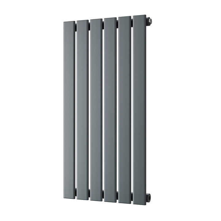 Typhoon - Anthracite Designer Radiator H800mm x W408mm Single Panel - Feet Included