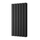 Typhoon - Black Designer Radiator H800mm x W408mm Double Panel - Feet Included