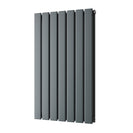 Typhoon - Anthracite Designer Radiator H800mm x W476mm Double Panel - Feet Included