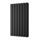 Typhoon - Black Designer Radiator H800mm x W476mm Double Panel - Feet Included