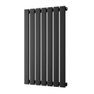 Typhoon - Black Designer Radiator H800mm x W476mm Single Panel - Feet Included
