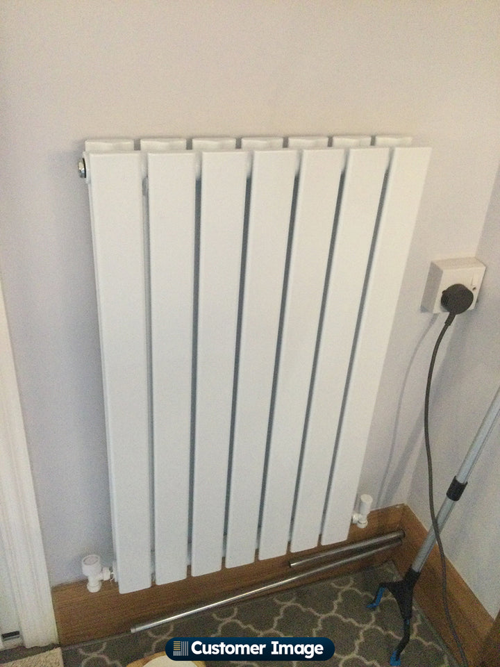 Typhoon - White Designer Radiator H800mm x W476mm Double Panel - Feet Included