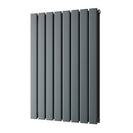 Typhoon - Anthracite Designer Radiator H800mm x W544mm Double Panel - Feet Included