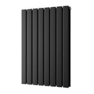 Typhoon - Black Designer Radiator H800mm x W544mm Double Panel - Feet Included