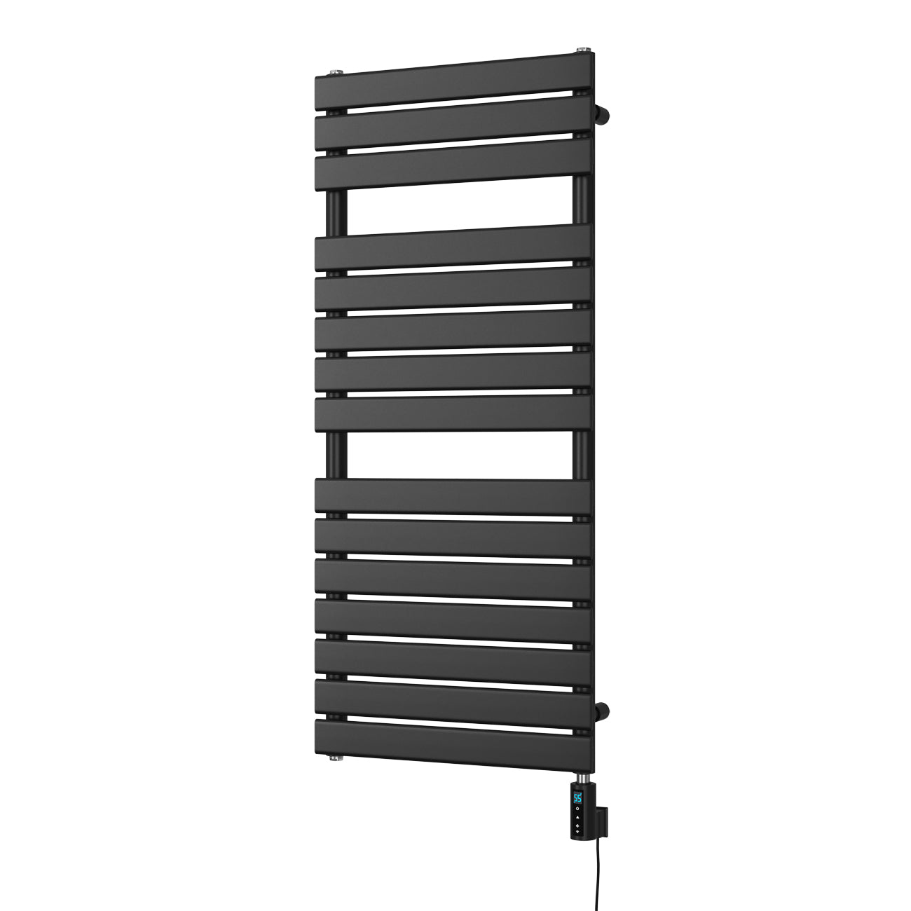Typhoon - Black Electric Towel Rail H1156mm x W500mm 600w Thermostatic WIFI