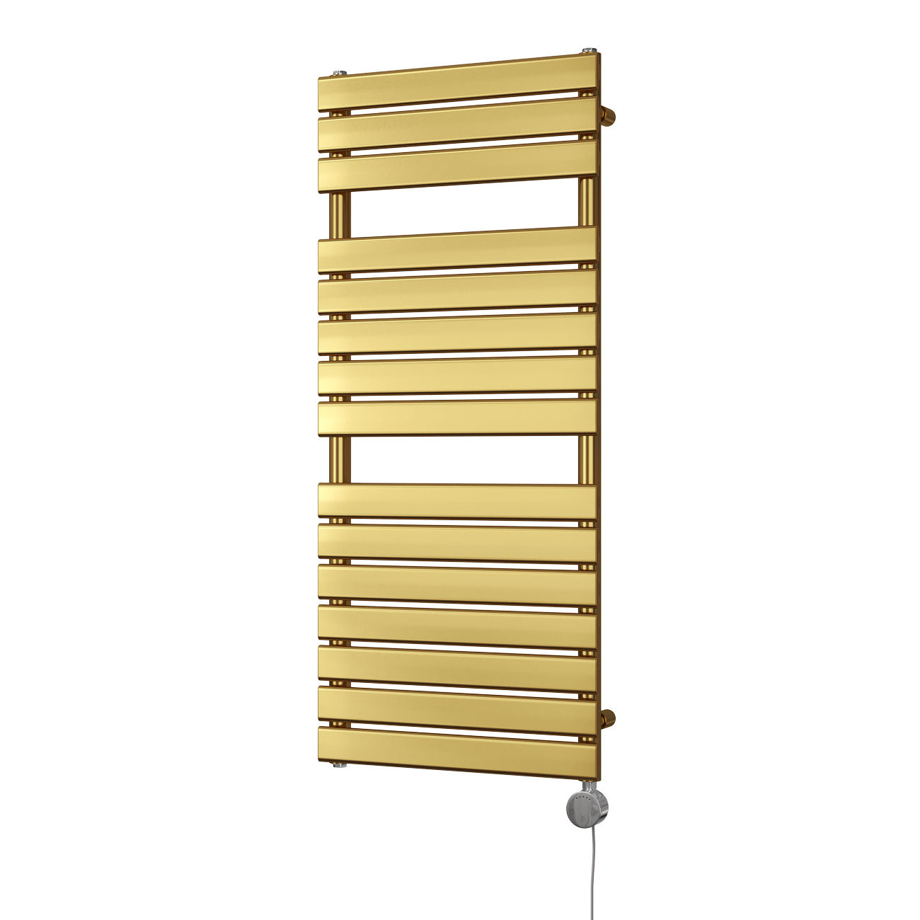Typhoon - Brushed Brass Electric Towel Rail H1156mm x W500mm 600w Thermostatic