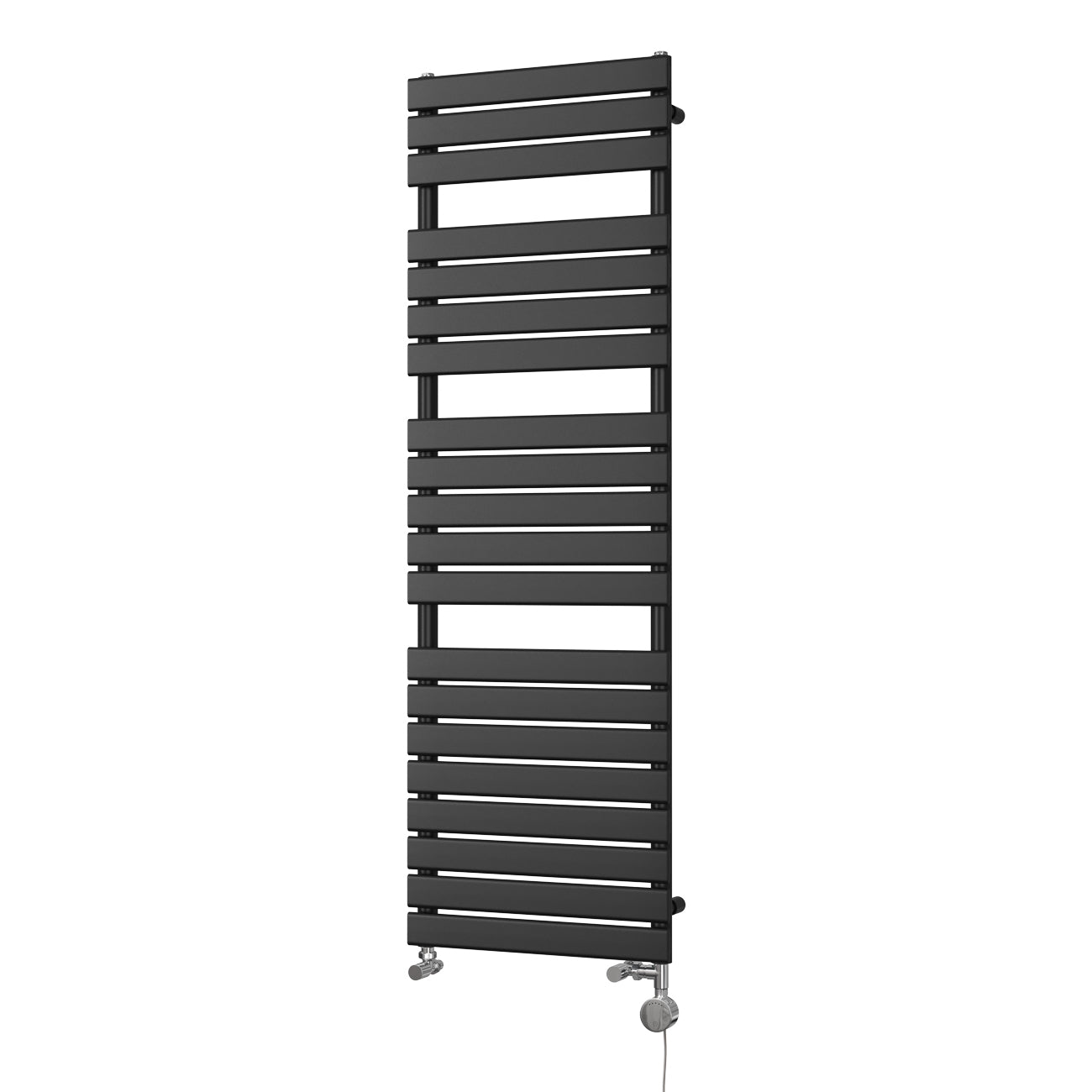 Typhoon - Black Dual Fuel Towel Rail H1564mm x W500mm Thermostatic
