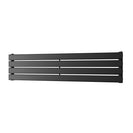 Typhoon Axis - Black Horizontal Radiator H272mm x W1200mm Single Panel