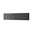 Typhoon Axis - Black Horizontal Radiator H340mm x W1400mm Double Panel
