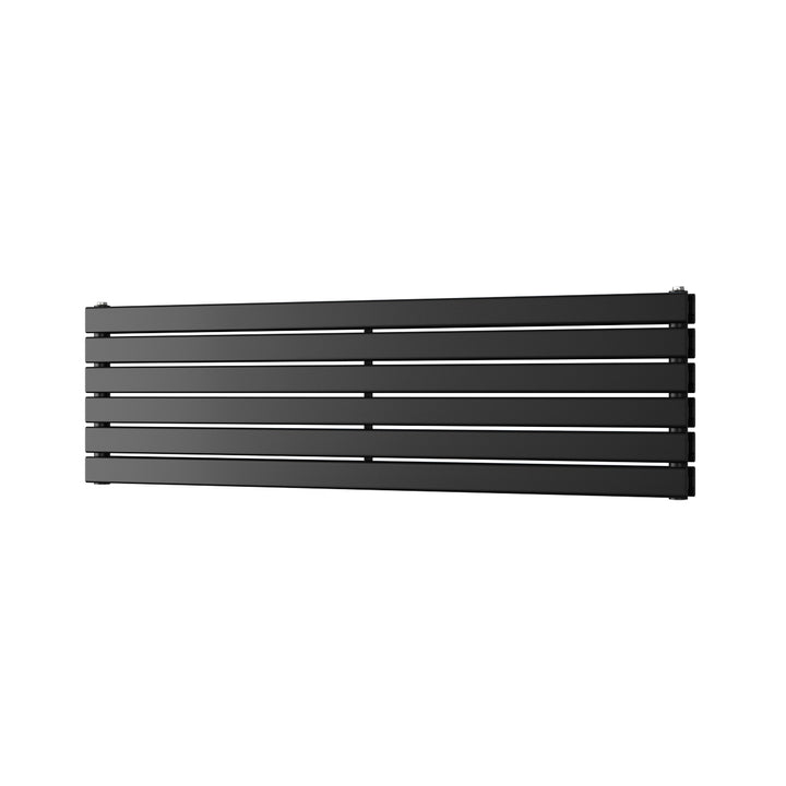 Typhoon Axis - Black Horizontal Radiator H408mm x W1400mm Double Panel