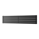 Typhoon Axis - Black Horizontal Radiator H340mm x W1600mm Double Panel