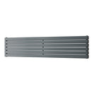 Typhoon Axis - Anthracite Horizontal Radiator H408mm x W1800mm Double Panel