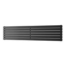 Typhoon Axis - Black Horizontal Radiator H408mm x W1800mm Double Panel