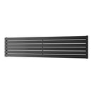 Typhoon Axis - Black Horizontal Radiator H408mm x W1800mm Single Panel