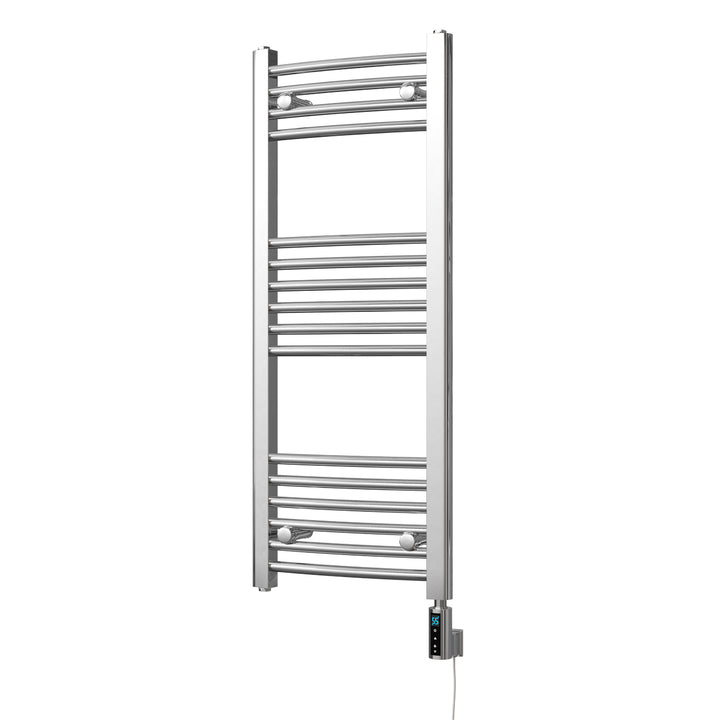 Zennor - Chrome Electric Towel Rail H1000mm x W400mm Curved 200w Thermostatic WIFI