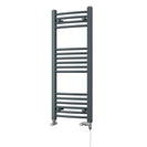 Zennor - Anthracite Dual Fuel Towel Rail H1000mm x W400mm Standard - Curved