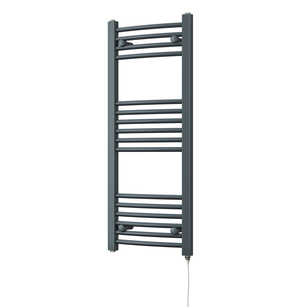 Zennor - Anthracite Electric Towel Rail H1000mm x W400mm Curved 300w Standard