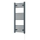 Zennor - Anthracite Electric Towel Rail H1000mm x W400mm Curved 300w Standard