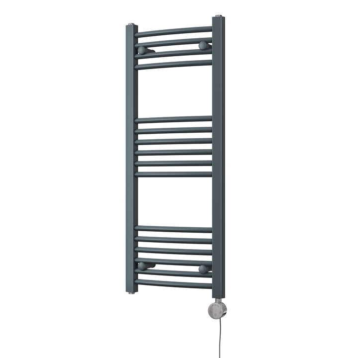 Zennor - Anthracite Electric Towel Rail H1000mm x W400mm Curved 300w Thermostatic