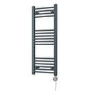 Zennor - Anthracite Electric Towel Rail H1000mm x W400mm Curved 300w Thermostatic
