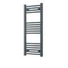 Zennor - Anthracite Heated Towel Rail - H1000mm x W400mm - Curved