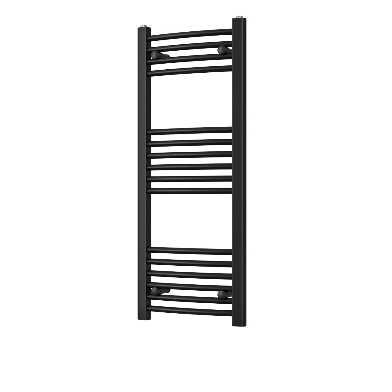 Zennor - Black Heated Towel Rail - H1000mm x W400mm - Curved