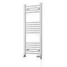 Zennor - White Dual Fuel Towel Rail H1000mm x W400mm Standard - Curved