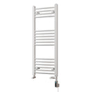 Zennor - White Dual Fuel Towel Rail H1000mm x W400mm Thermostatic WIFI - Curved