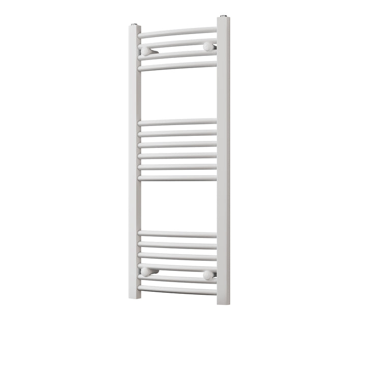 Zennor - White Heated Towel Rail - H1000mm x W400mm - Curved