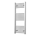 Zennor - Chrome Heated Towel Rail - H1000mm x W400mm - Curved