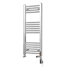 Zennor - Chrome Dual Fuel Towel Rail H1000mm x W400mm Thermostatic WIFI - Straight