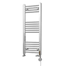 Zennor - Chrome Dual Fuel Towel Rail H1000mm x W400mm Thermostatic - Straight