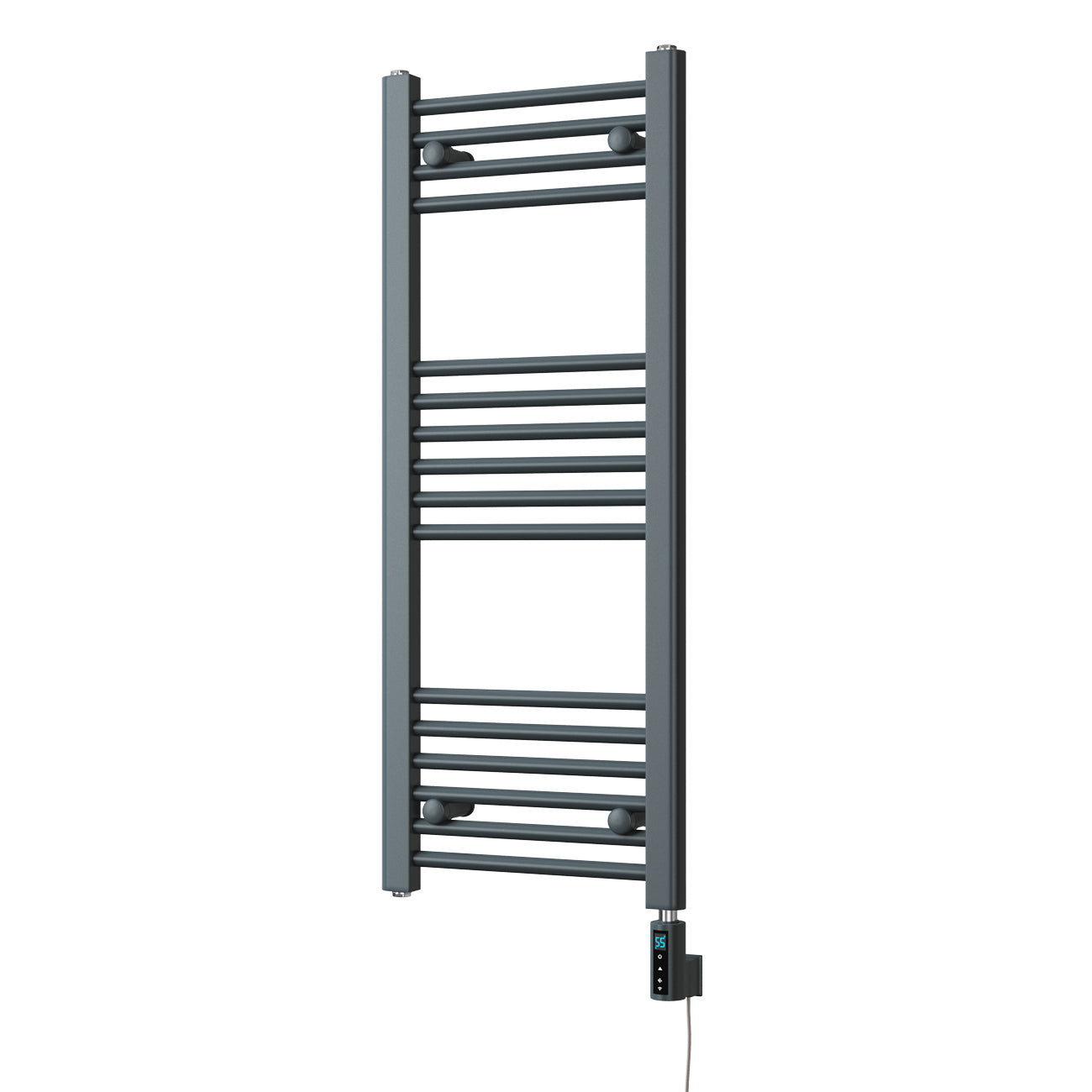 Zennor - Anthracite Electric Towel Rail H1000mm x W400mm Straight 300w Thermostatic WIFI