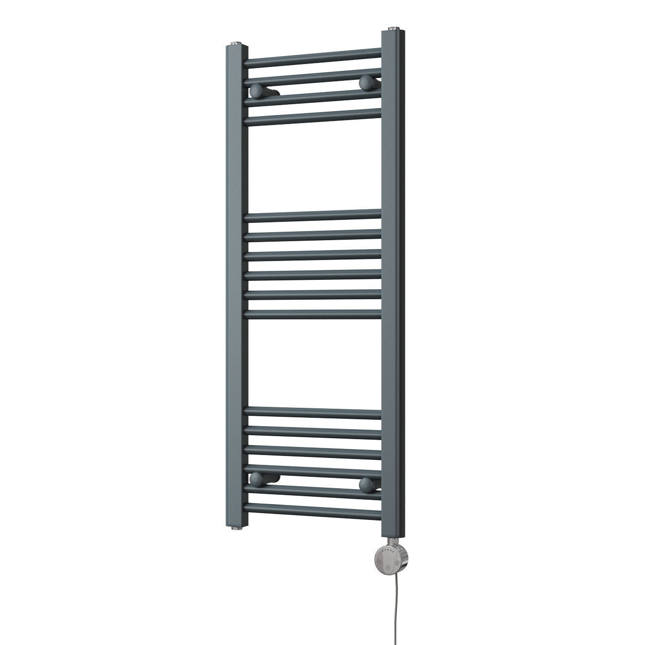 Zennor - Anthracite Electric Towel Rail H1000mm x W400mm Straight 300w Thermostatic