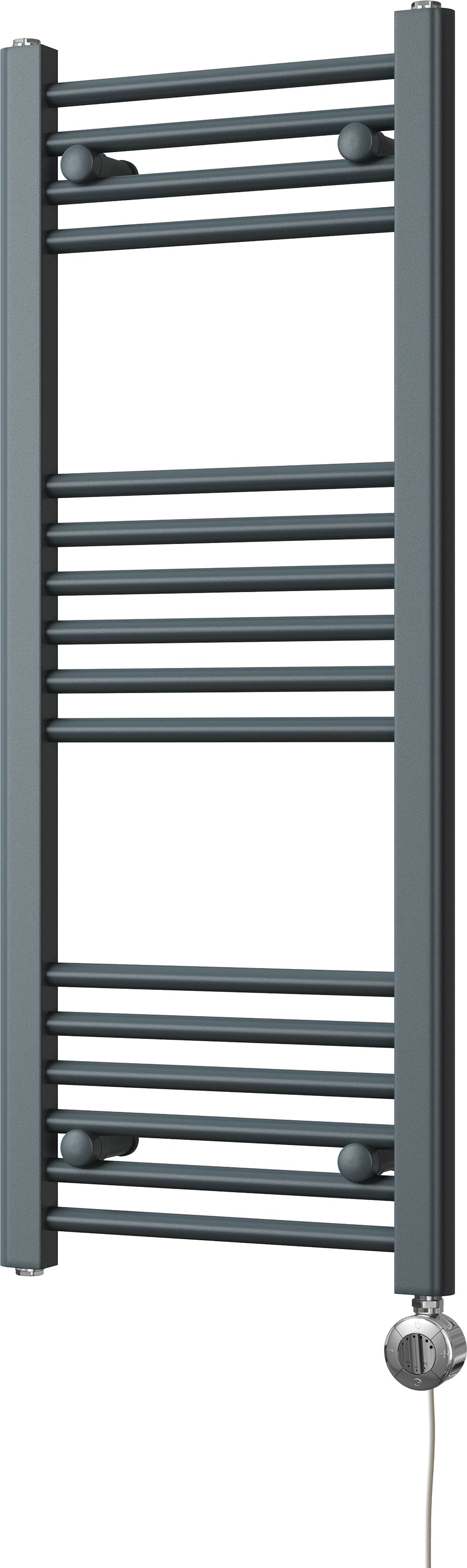 Zennor - Anthracite Electric Towel Rail H1000mm x W400mm Straight 300w Thermostatic