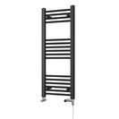 Zennor - Black Dual Fuel Towel Rail H1000mm x W400mm Standard - Straight